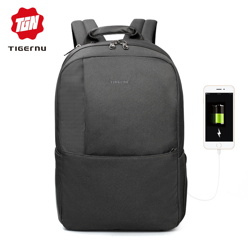 FASHION CHARGED - Sleek urban backpack water-resistant protection