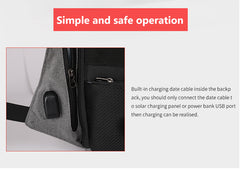 Exclusive Waterproof Solar power External USB Charging Multifunctional Backpack