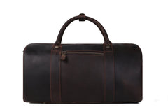 Vintage Style Genuine Natural Leather Travel Bag, Duffle Bag, Weekender Bag - itechitrek