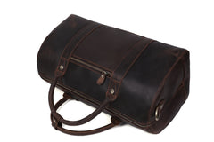 Vintage Style Genuine Natural Leather Travel Bag, Duffle Bag, Weekender Bag - itechitrek