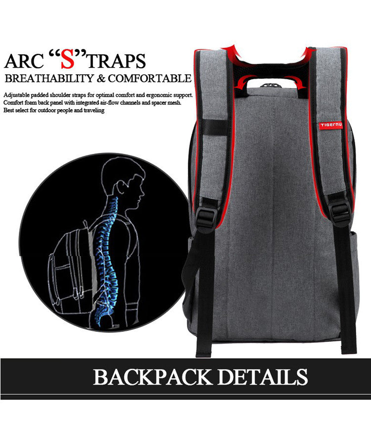 Backpack with back support straps