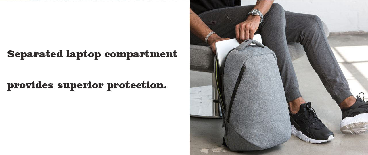 SLEEK DESIGN -  Multi pocket laptop bag with Anti-thefy zipper - itechitrek