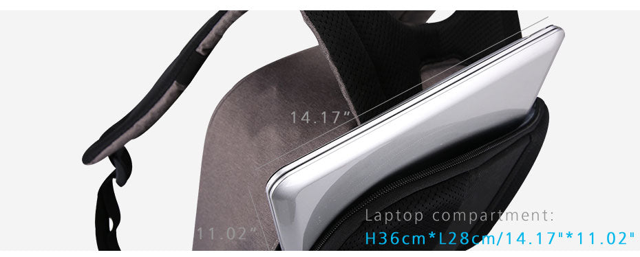 Professional Hardback Secure USB external charging Laptop Backpack