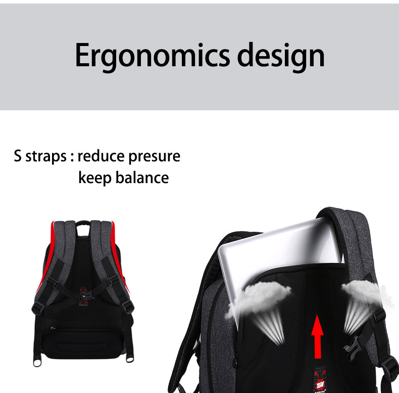 Water Resistant Business laptop backpack with External USB