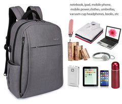 Water Resistant Business laptop backpack with External USB