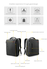 Exclusive Professional and Leisure Waterproof Scratch Resistant Laptop Backpack with External USB | BOSS BAG