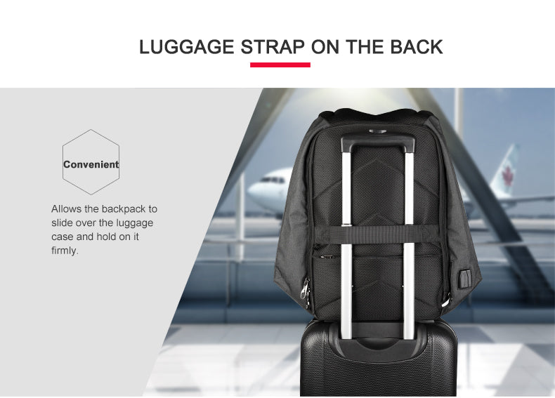 LIFE WORK - USB external port with luggage strap and water resistant treatment